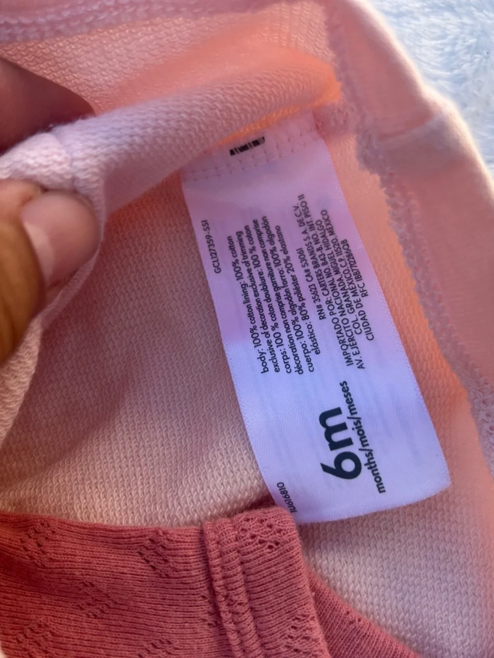 Carter's Coral and Blush Pink Baby Matching Sets